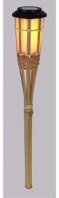 Bambusowa lampa solarna wbijana pochodnia, 54 cm