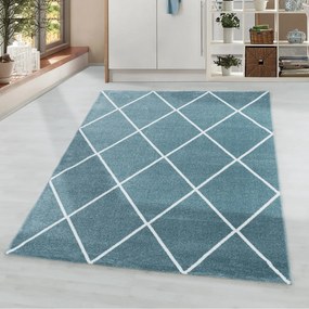 Dywan nowoczesny Rio romby niebieski 120 cm x 170 cm
