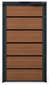 Zabudowa śmietnikowa 240L jednokomorowa, antracyt - orzech