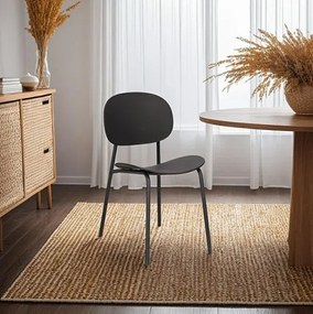 Czarne minimalistyczne krzesło - Tiremi