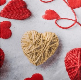 PrzytulneMieszkanie.pl PrzytulneMieszkanie.pl Pościel z mikrofibry VELHEART czerwona Rozmiar pościeli: 2 szt 70 x 80 cm | 160 x 200 cm