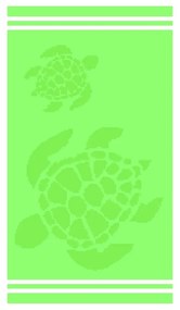 Zielony bawełniany ręcznik plażowy 70x140 cm Turtle – B.E.S.
