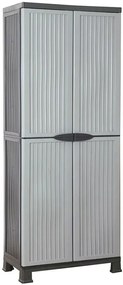 Szara dwudrzwiowa szafa gospodarcza A9-N05