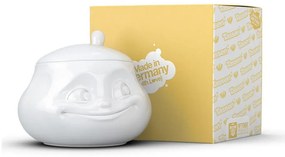 Biała uśmiechnięta cukierniczka z porcelany 58products