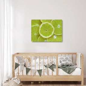 Obraz na szkle - pokrojone cytryny (70x50 cm)