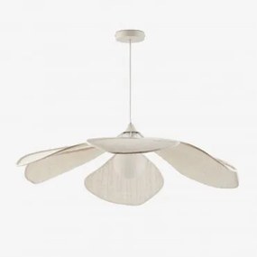 Lampa Sufitowa Benavid Ø75 Cm & Len I Bawełna Kremowa - Sklum
