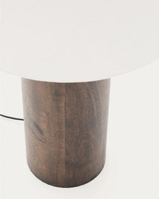 Biała/w ciemnym naturalnym kolorze lampa stojąca z tekstylnym kloszem (wysokość 110 cm) Marga – Kave Home