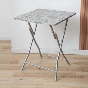 Stolik turystyczny Flower Silver 60 x 60 cm PATIO
