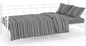 Metalowe białe łóżko jednoosobowe 90x200 cm B7-W99