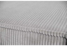 Rozkładana sofa trzyosobowa z pufem SMART SET, jasnoszara