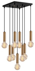 Žyrandol na przewodzie TEMPO 9xE27/40W/230V złoty