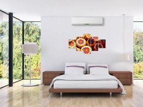 Obraz pomarańczy i granatów (125x70 cm)