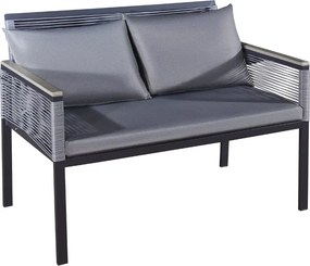 Aluminiowy zestaw mebli ogrodowych Solani - 2 fotele, sofa, stolik