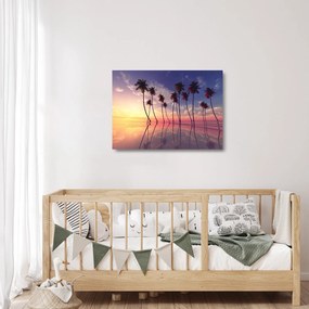 Obraz na szkle palm wznoszących się nad powierzchnią (70x50 cm)