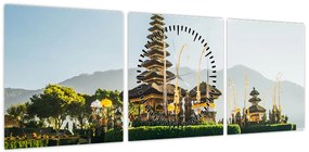 Obraz góry Batur (z zegarem) (90x30 cm)
