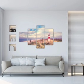 Obraz - Czerwona latarnia morska (125x70 cm)
