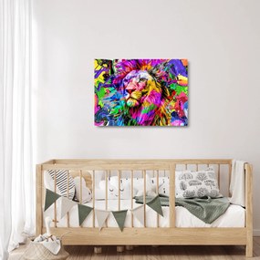 Obraz na szkle - obraz 3D lwa (70x50 cm)