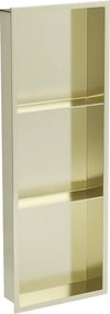 Mexen X-Wall-R półka wnękowa z kołnierzem i półką 90 x 30 cm, złota szczotkowana - 1950903010S