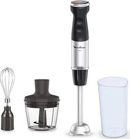Blender Ręczny Moulinex Quickchef+ 1000W Czarny, 20 Prędkości, Turbo, Mini Siekacz 500ml, Trzepaczka, Miarka 800ml