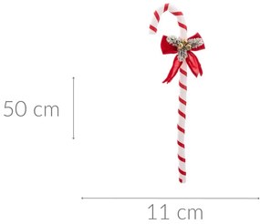 Ozdoba świąteczna Laska cukrowa, 50 cm