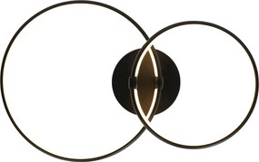 Lampa sufitowa czarna w komplecie z LED 3-stopniowy ściemniacz 2-światła - Joaniqa