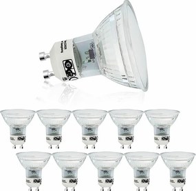 NETTLIFE Zestaw 10 ciepłych białych żarówek LED GU10 4W - PAR16 Wpuszczany reflektor punktowy 120° Kąt świecenia 3000K Oświetlenie Lampa kuchenna Lampa sufitowa