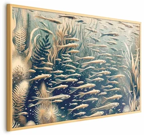 Plakat Oceaniczna przyroda 42x29,7 cm z ramą złotą bez marginesu ARTGEIST B