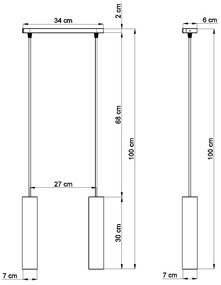 Industrialna lampa wisząca nad stół - EX572 Nigella 4S