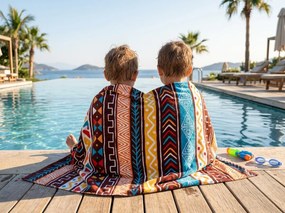 Ręcznik plażowy szybkowiążący XXL AZTECA kolorowy 150 x 210 cm, 100% mikrofibra