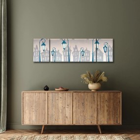 Obraz - Kruki strzegące miasta (170x50 cm)
