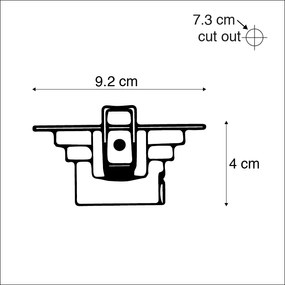 Zestaw 3 wpuszczanych reflektorów biały w tym LED 3-stopniowy ściemniacz - Miu