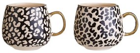 Kamionkowe kubki w czarno-złotym kolorze zestaw 2 szt. 330 ml London – Premier Housewares