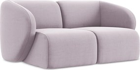 Modułowa sofa 2-osobowa - z tkaniny welwetowej - lawendowy - LANI