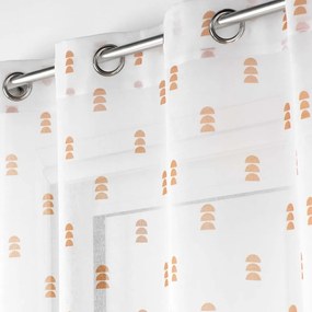Żółto-biała firanka z woalu 140x240 cm Geokid – douceur d'intérieur
