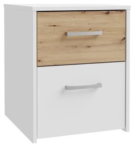 Szafka nocna URO dąb artisan/biała