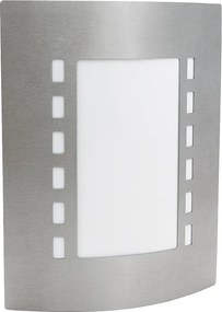 Lampa ?cienna GREGAL w stylu klasycznym - Wysoko?? 28 cm - E27 20W - stal nierdzewna - stal nierdzewna