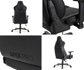 Fotel gamingowy Apex - ergonomiczny fotel dla graczy ekoskóra, czarny