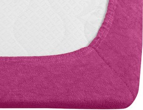 PrzytulneMieszkanie.pl Prześcieradło frotte EXCLUSIVE purpurowe 90 x 200 cm