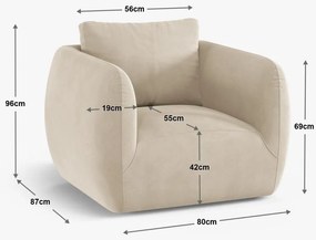 Ceglasty fotel Letizia – Micadoni