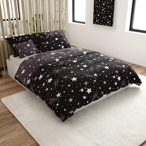 PrzytulneMieszkanie.pl PrzytulneMieszkanie.pl Pościel z mikrofibry NOČNÍ OBLOHA czarno-szara Rozmiar pościeli: 2 szt 70 x 90 cm | 200 x 220 cm