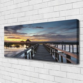 Obraz na płótnie Monumentalny Most nad Rzeką