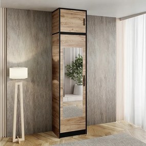 Szafa jednodrzwiowa DIOR dąb craft złoty 1D z nadstawką