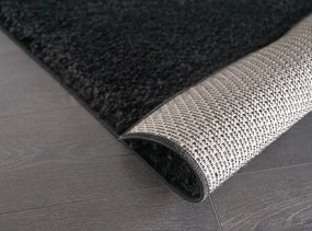 Dywan shaggy Best jednokolorowy czarny 100 cm x 200 cm