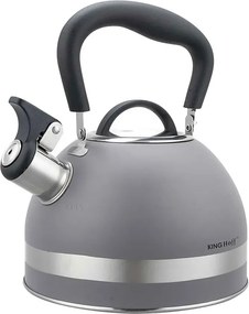 Szary tradycyjny czajnik z gwizdkiem na indukcję G2-K53