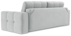 Jasnoszara rozkładana sofa z materiału bouclé 255 cm Milu – Makamii