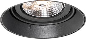 Zestaw 6 nowoczesnych reflektorów wpuszczanych czarnych GU10 AR70 okrągłych bezramkowych - Oneon