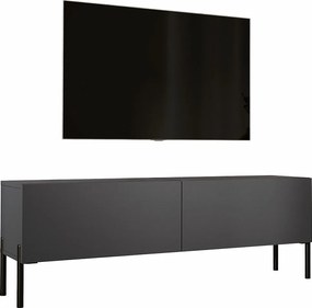 Szafka RTV: Antracyt, czarne nogi, 140 x 52 x 32 cm