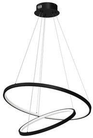 LED Żyrandol na lince HOOP LED/51W/230V śr. 60 cm 4000K czarny