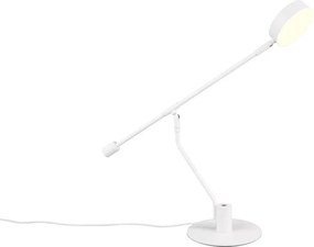 Lampa stołowa LED z elastyczną konstrukcją w matowym białym kolorze (wysokość 64 cm) Manduro – Trio