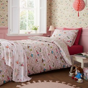 Różowa bawełniana pościel dziecięca dwuosobowa 200x200 cm Fairytale – Belle &amp; Boo